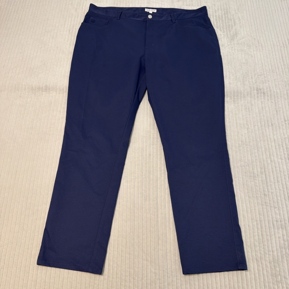 Peter Millar eb66 Pants Men's 40X32 (Actual 40X30) Blue Straight Golf Performanc